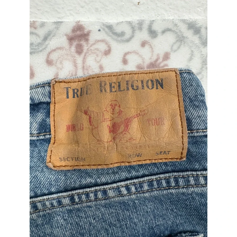 True Religion Rocco Relaxed Skinny Jeans Mens 31 Medium Wash Blue Denim 100 Cott